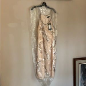 Evening dress sequence champagne